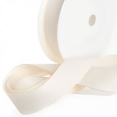 Herringbone Twill Ribbon - Ribbon Twill Herringbone Cream (25mmx20m)