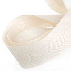 Ribbon Twill Herringbone Cream (25mmx20m)