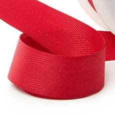 Ribbon Twill Herringbone Red (25mmx20m)