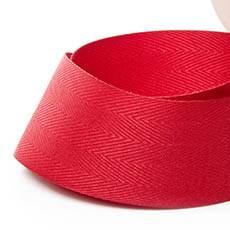 Ribbon Twill Herringbone Red (38mmx20m)