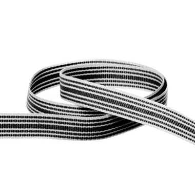 Grosgrain Ribbons - Grosgrain Multi Stripes Ribbon Black (10mmx20m)