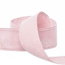Coloured Cotton Ribbon Saddle Stitch Baby Pink (38mmx20m)