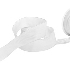Taffeta Ribbon - Ribbon Taffeta Woven Edge White (38mmx20m)