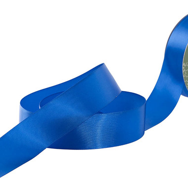Satin Ribbons - Ribbon Satin Single Faced Royal Blue (38mmx46m) 50y