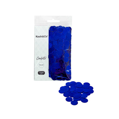 Confetti & Glitter - Confetti Round Shape 25g Bag (1.5cmD) Metallic Blue