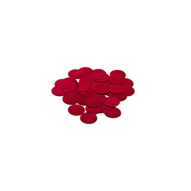 Confetti Round Shape 25g Bag (1.5cmD) Metallic Red