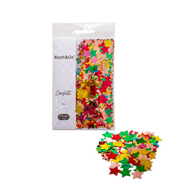 Confetti & Glitter - Confetti Star Shape 25g Bag (1.5cmD) Mixed Colour