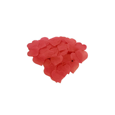 Confetti Heart Shape Tissue 25g Bag (2.5cmD) Red