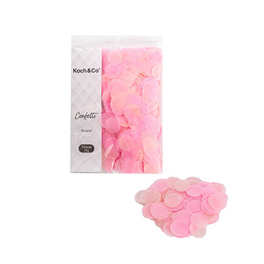 Confetti Round Shape Tissue 25g Bag (2.5cmD) B.Pink & Pink