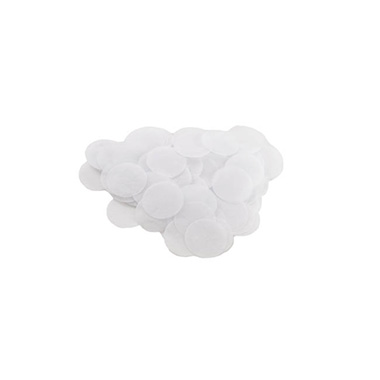 Confetti Round Shape Tissue 25g Bag (2.5cmD) White