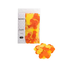 Confetti & Glitter - Confetti Round Shape Tissue 25g Bag (2.5cmD) Yellow & Orange