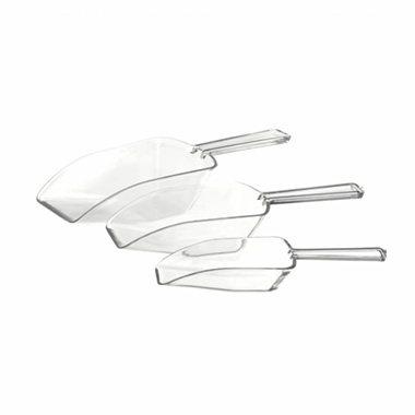 Candy Scoops - Plastic Candy Scoop Set of 3 Sizes Clear