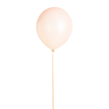 Pre Cut Balloon Ribbon with Clip Pk25 Peach (1.5m)