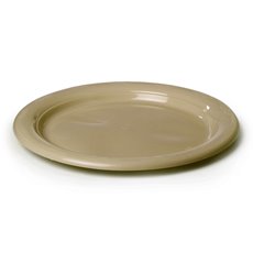 Party Tableware - Deluxe Plastic Round Dinner Plate Gold (23cmD) Pack 25