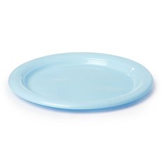 Party Tableware - Deluxe Plastic Round Dinner Plate Soft Blue (23cmD) Pack 25