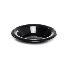Party Tableware - Deluxe Plastic Dessert Bowl Black (18cmD) Pack 25