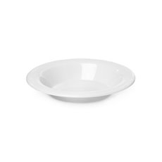 Party Tableware - Deluxe Plastic Dessert Bowl White (18cmD) Pack 25