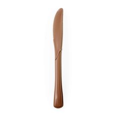 Party Tableware - Deluxe Plastic Knife Rose Gold (19cm) Pack 25