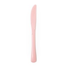 Deluxe Plastic Knife Soft Pink (19cm) Pack 25