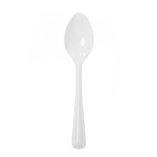 Party Tableware - Deluxe Plastic Spoon White (17cm) Pack 25