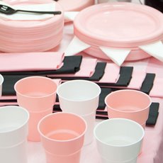 Deluxe Plastic Cup Soft Pink (285ml) Pack 25