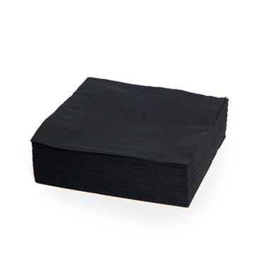 Paper Napkins - Lunch Paper Napkin 2Ply Pack 50 Black (30x30cm)