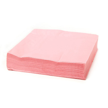 Paper Napkins - Dinner Paper Napkin 2Ply Pack 50 Soft Pink (40x40cm)