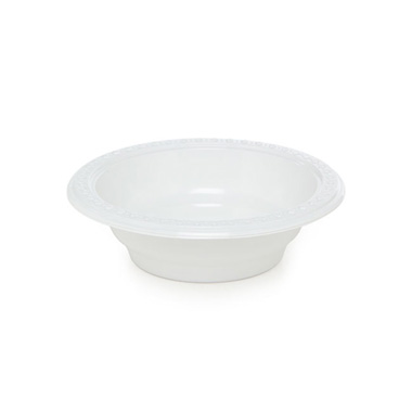 Party Tableware - Party Value Pack Plastic Bowl White (17.5cmD) Pack 50