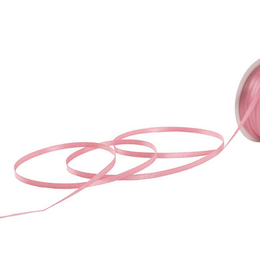 Satin Ribbons - Ribbon Satin Premium Double Faced Pink Delight (3mmx46m) 50y