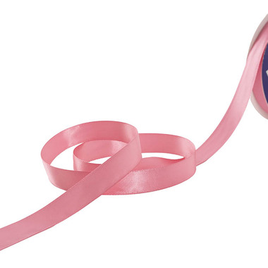 Satin Ribbons - Ribbon Satin Premium Double Faced Pink Delight (15mmx23m)25y