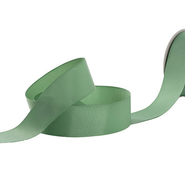Grosgrain Ribbons - Ribbon Premium Grosgrain Eucalyptus Green (38mmx23m)25y