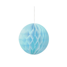 Party Decorations - Hanging Honeycomb Ball Pack 4 Blue (25cmD)