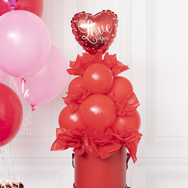 Foil Balloon 9 (22.5cm Dia) I Love You Heart Red