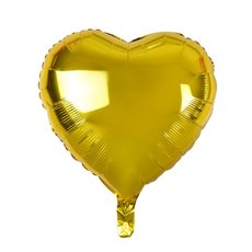 Foil Balloon 18 (45cm) Heart Shape Solid Gold