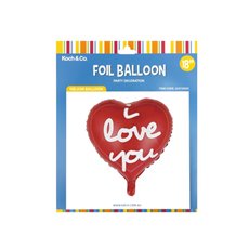 Foil Balloon 18 (45cmD) Heart Shape I Love You Modern