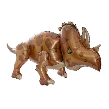 Foil Balloons - 3D Foil Balloon Triceratops Dinosaur Brown (95Lx50cmH)