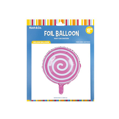 Foil Balloon 18 (45cmD) Pack 5 Round Lollipop Baby Pink