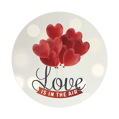Foil Balloon 9 (22.5cmD) Air Fill Round Love Is In The Air