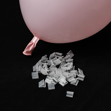 Balloon Accessories - Balloon Sealing V Clip Pack 50 Clear (1x1.3cm)