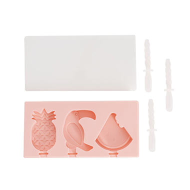 Ice Cream Popsicle Silicone Mould Tropical Pink (18cmLx9cmW)