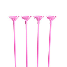 Balloon Sticks & Balloon Ribbons - Balloon Cup and Stick Pink Pack 50 (40cmH)