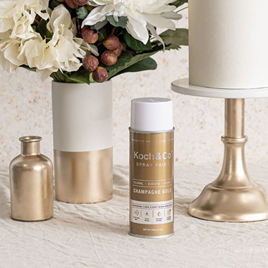 Koch & Co Spray Paints - Floral Event Craft Spray Paint Metallic Champagne Gold 340g