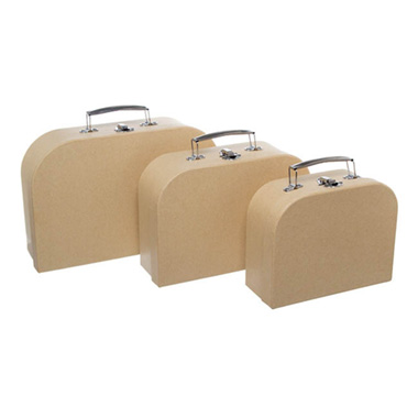 Suitcase Gift Box Brown Kraft (30x20x9cmH) Set 3