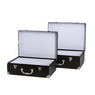 Suitcase Hamper Gift Box Black (26Wx36Lx13cmH) Set 2