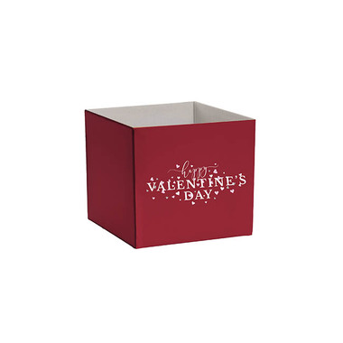 Posy Boxes - Posy Box Mini Happy Valentines Day Red Pack 10 (13x12cmH)