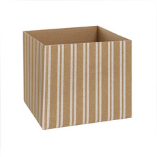 Posy Boxes - Posy Box Kraft Mini Stripes Kraft White (13x12cmH)