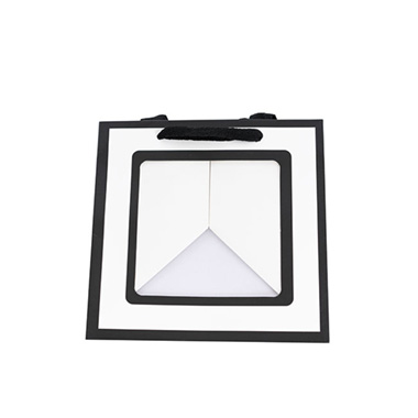 Window Posy Gift Bag Silhouette White Pack 5 (18x18x18cmH)