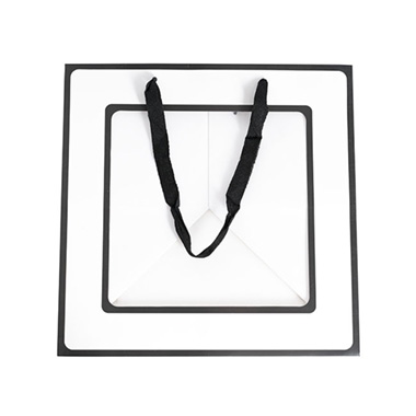 Window Posy Gift Bag Silhouette White Pack 5 (30x30x30cmH)