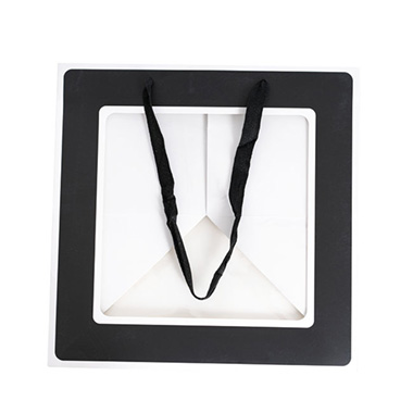 Window Posy Gift Bag Silhouette Black Pack 5 (35x35x35cmH)