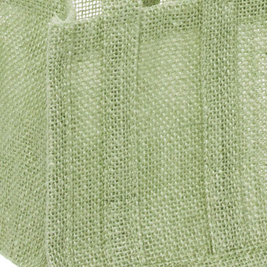 Poly Flax Jute Posy Bag w Liner Green (13.5x13.5x13.5cmH)